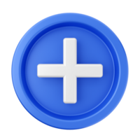 A blue button with a white cross on it png