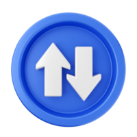 A blue button with two arrows pointing up png