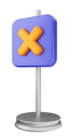 A sign with an x on it png