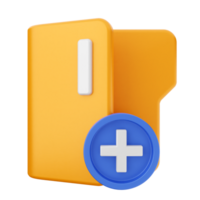 A folder with a plus sign and a blue button png