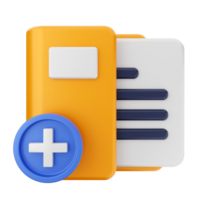 A folder with a plus sign and a note png