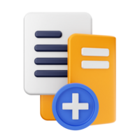 A file with a plus sign and a note png