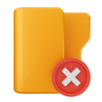 A folder with a red cross and a yellow folder png