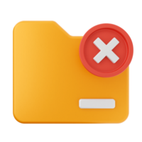 A folder icon with an x and a red cross png