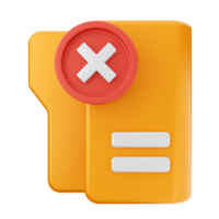 A folder with an x and a red cross on it png