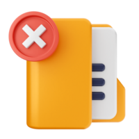 A folder with a red cross and a file png