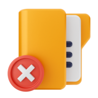 A folder with a red cross and a folder icon png