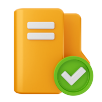 A folder icon with a green tick and a green check png