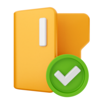 A folder with a green tick and a yellow folder png