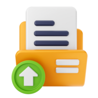 File folder icon with an arrow and a file png