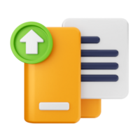 A file with an arrow pointing up and a document with a green arrow png