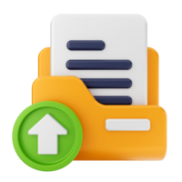 A folder with an arrow and a document inside png
