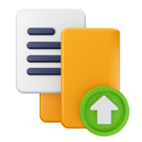 A file with an arrow pointing up and a file with a green arrow png