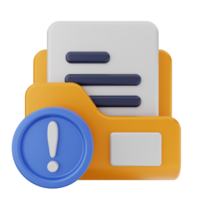 A folder with a document and an exclamation mark png