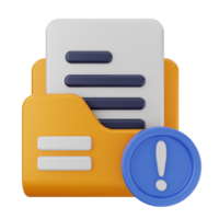 File folder icon with a file and a blue exclamation png