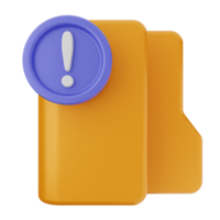 An orange folder with a purple exclamation mark on it png