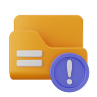 A folder with an exclamation mark and a file png