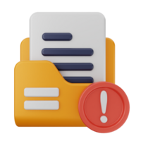 File folder icon with a red exclamation mark png