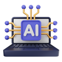 Ai logo on laptop computer png