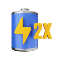 A battery with two x's on it png