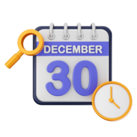 Calendar icon with clock and magnifying glass png