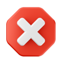 A red stop sign with an x on it png