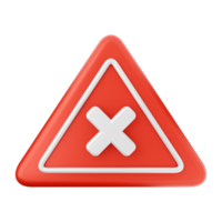 A red triangle with an x symbol on it png