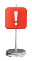 A red sign with an exclamation point on it png