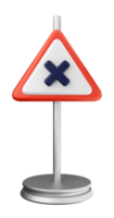 A red and white sign with an x on it png