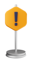 A yellow sign with an exclamation point on top png