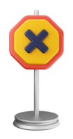 A stop sign with an x on it png