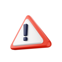 A red and white triangular warning sign with an exclamation mark png