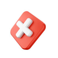 A red plus sign with white cross on it png