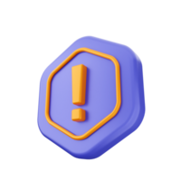 A purple hexagon with an exclamation mark on it png