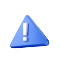 A blue triangle with an exclamation sign on it png