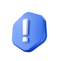 A blue hexagon with an exclamation mark on it png