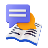 The app icon for the app is a book with a speech bubble and a speech bubble png