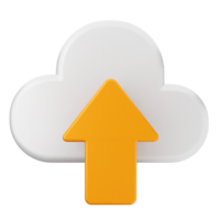 Cloud storage icon with an arrow pointing up png