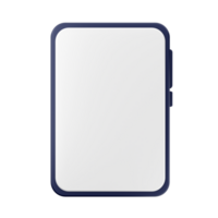 A white and blue rectangular device on a black background png