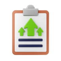 Clipboard icon with green arrows and a green arrow png