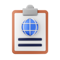 Clipboard icon with globe png