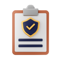 A clipboard with a shield icon on it png