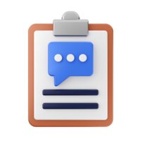 Clipboard icon with speech bubble png