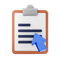 Clipboard icon with arrow pointing to a document png