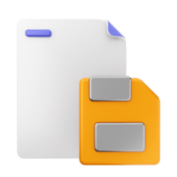A file folder with a white and orange file png