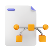 A file with two orange cubes attached to it png