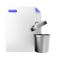 A file folder with a trash can next to it png