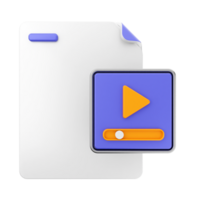 A file with a play button on it png