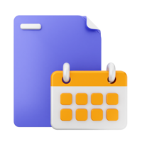 A calendar and a folder icon on a black background png