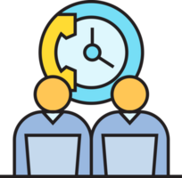 Call Service Operators and Clock Icon png